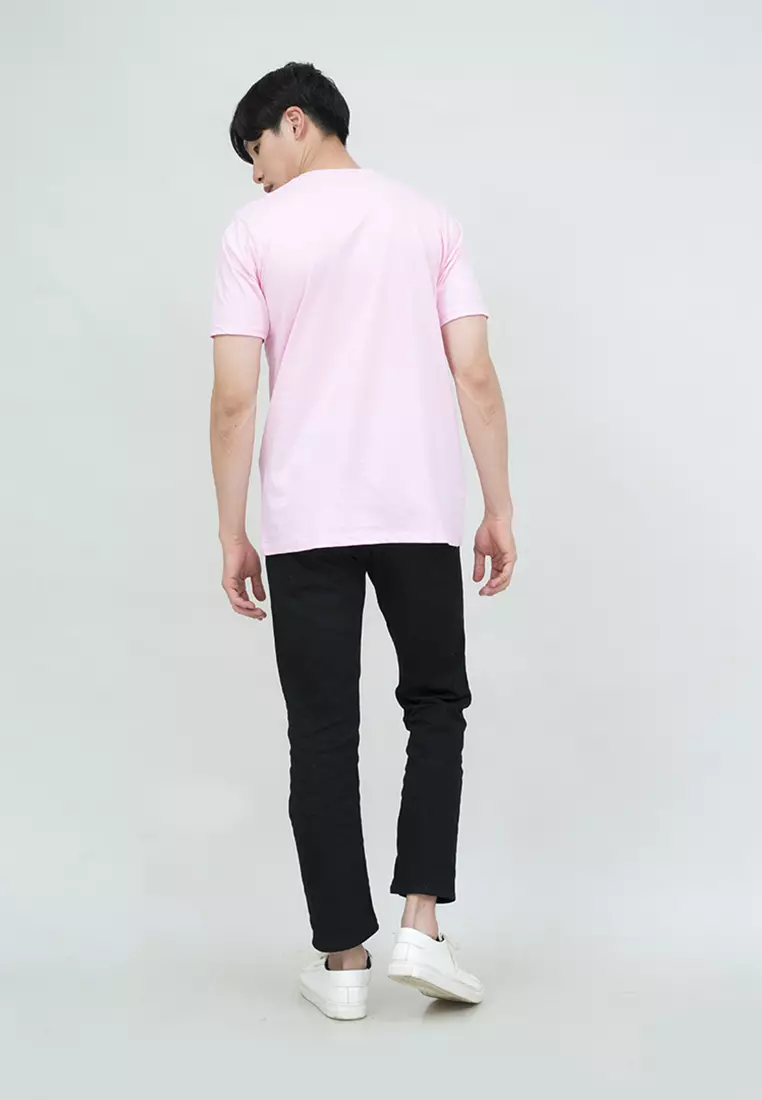 Kaos Polos Pria Premium Katun Combed Lengan Pendek Pink