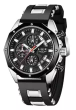 Buy LIGE LIGE Chronograph Unisex IP Black Stainless Steel Quartz