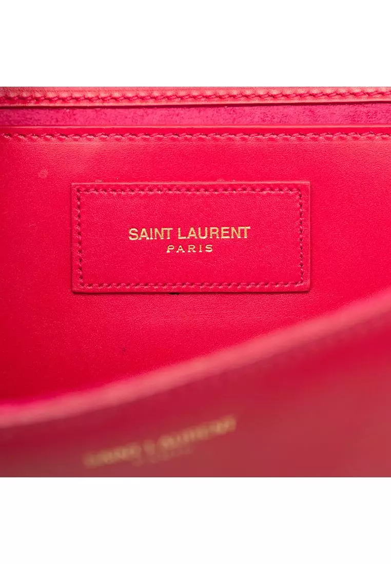 Pre-Loved Saint Laurent Smooth Calfskin Lutetia Flap Clutch