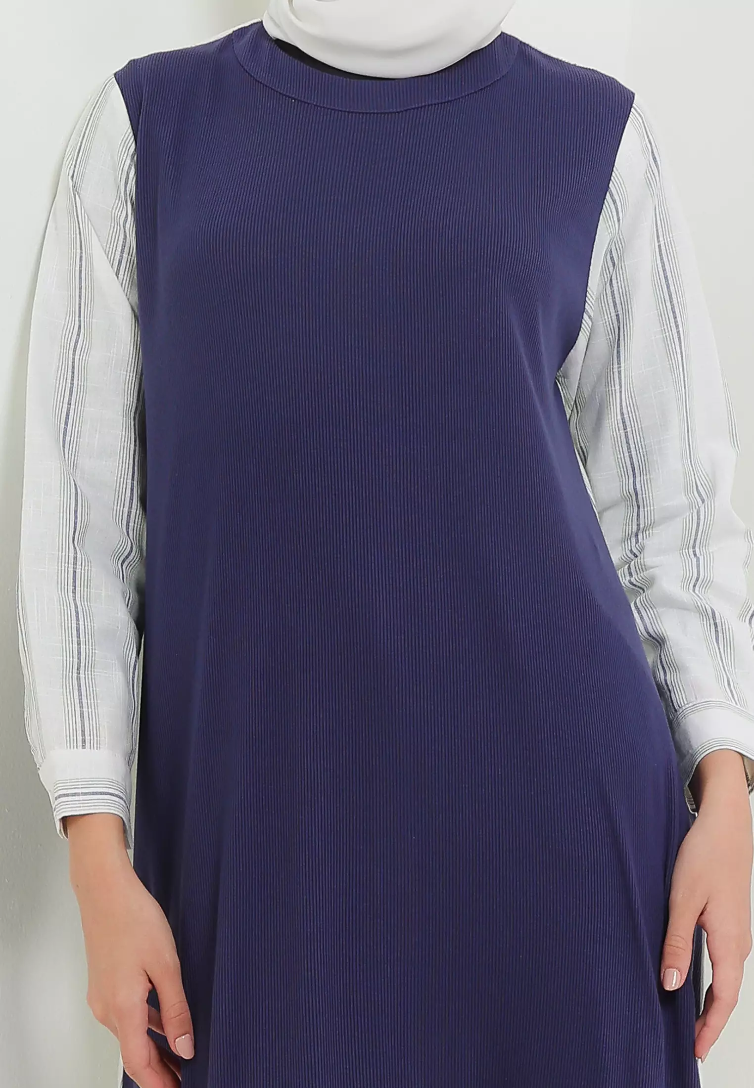 MFMW Piuna Tunik navy Motif Salur