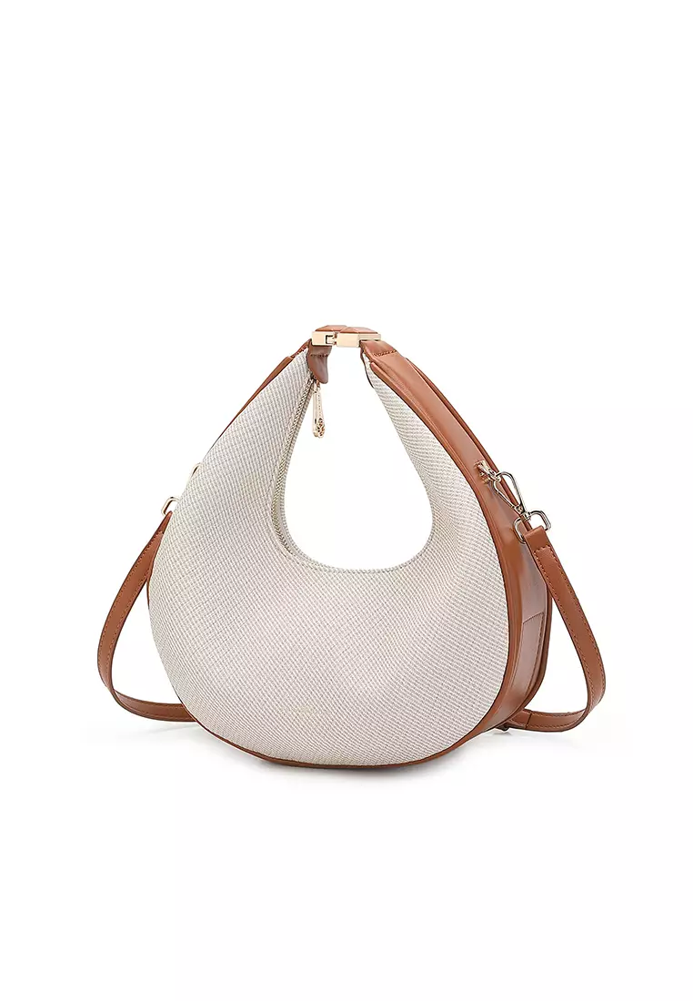 Women's Top Handle Bag / Sling Bag / Crossbody Bag / Shoulder Bag (Tas Tangan Wanita / Tas Selempang Wanita / Tas Bahu Wanita) - Putih