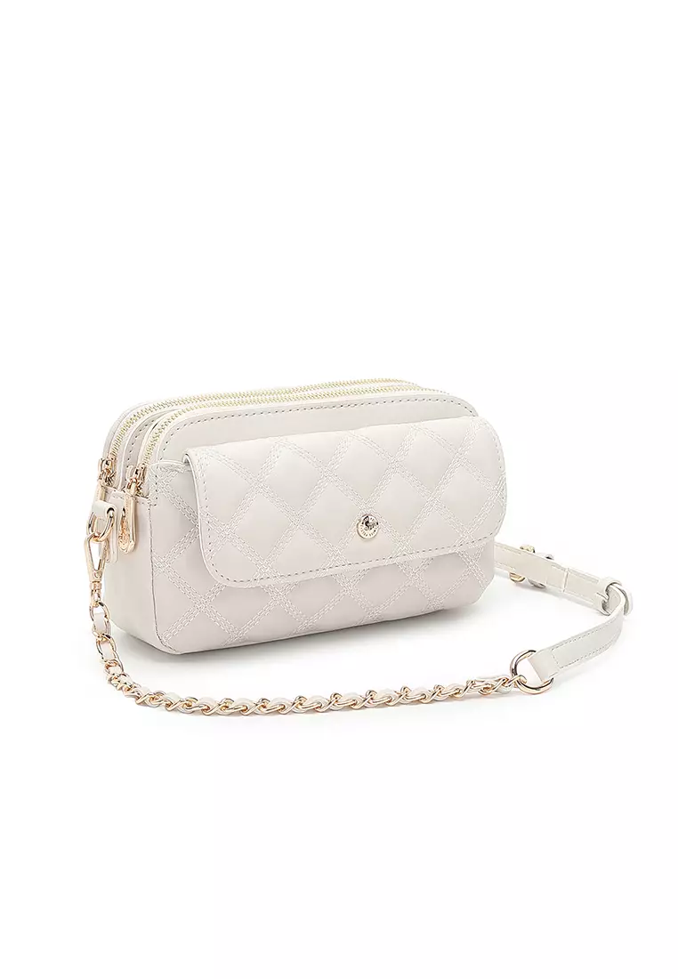 Women's Shoulder Bag / Sling Bag / Crossbody Bag (Tas Bahu / Tas Selempang Wanita) - Putih