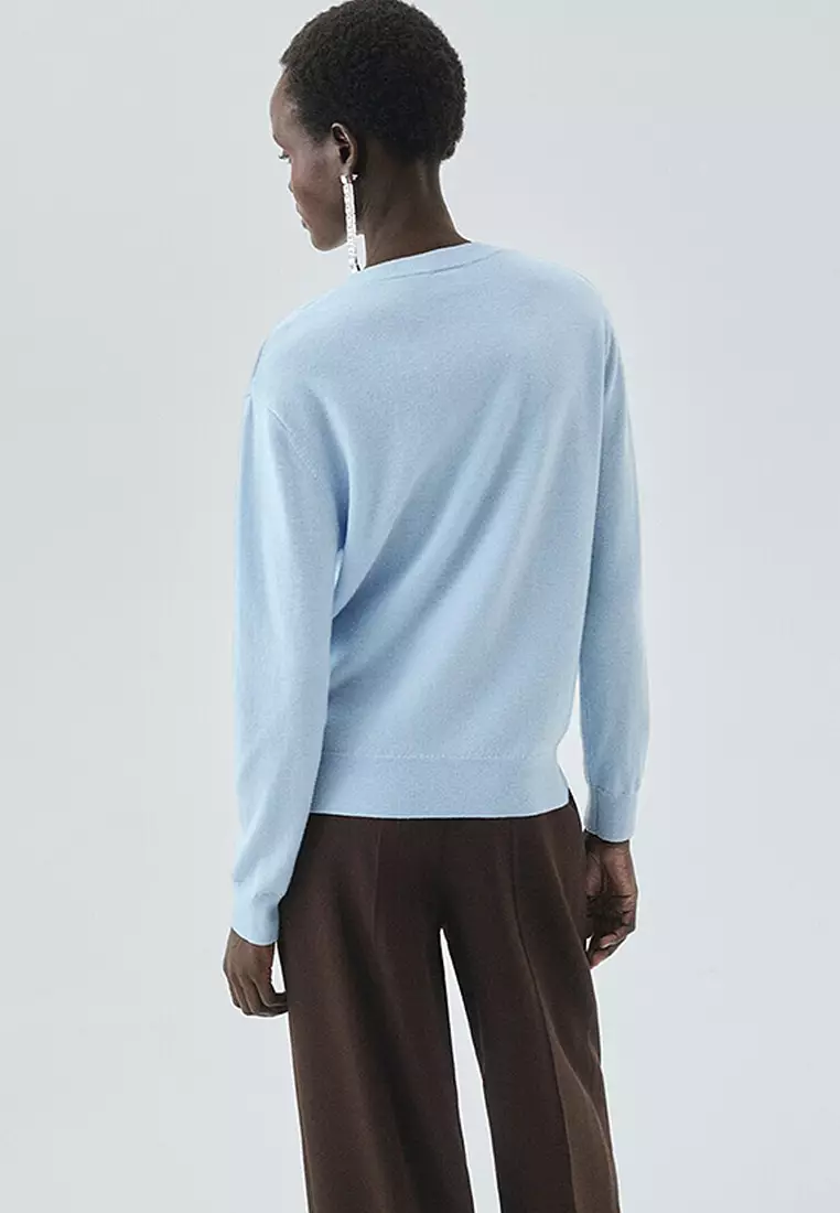 100% Wool Fine-Knit Sweater