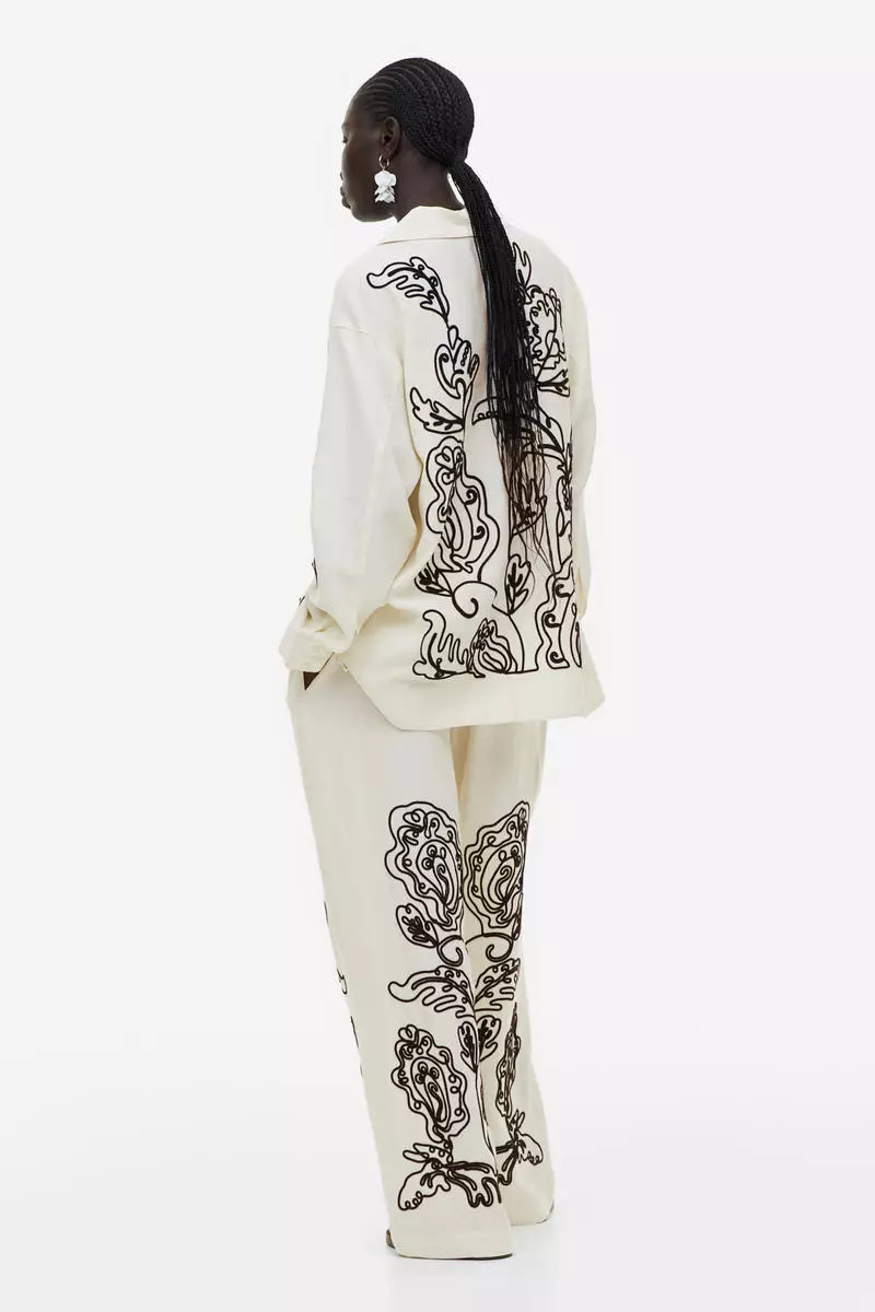 Embroidered clearance trousers online