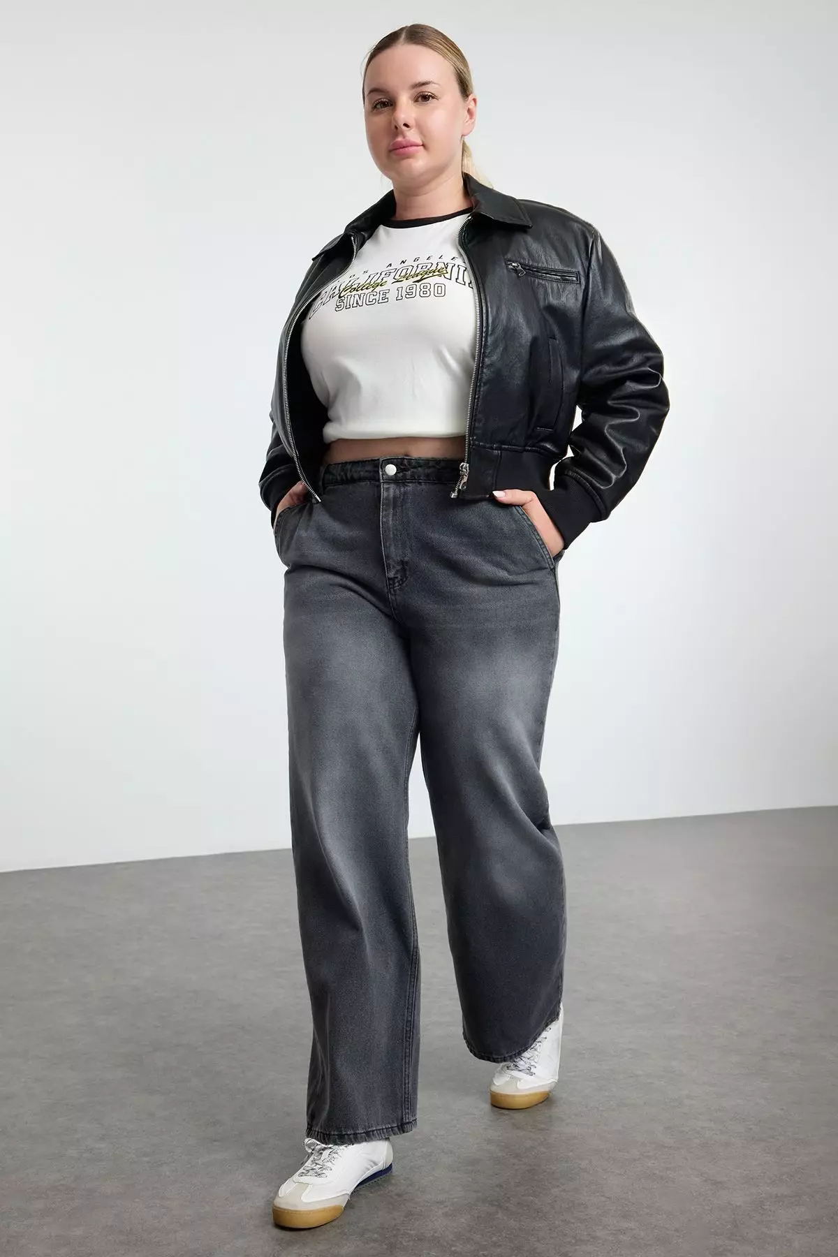 High Waist Wide Leg Plus Size Wide Leg Jeans
