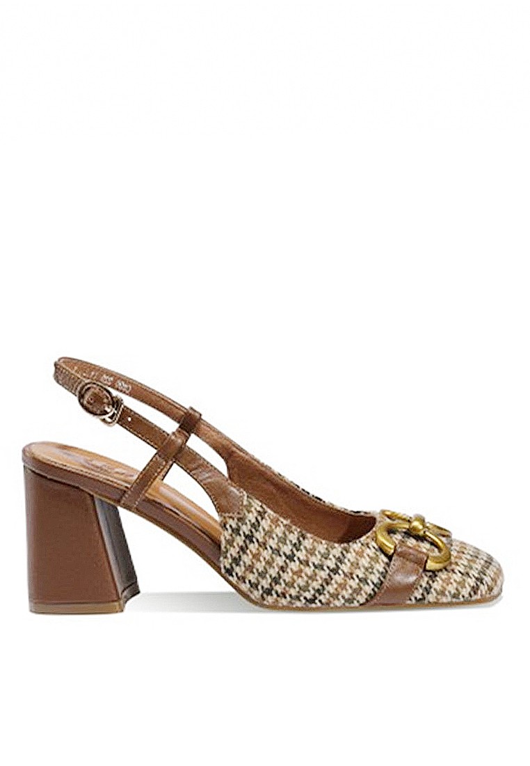 VANSA Vintage Color Matching Buckle High Heels VSW-H18618