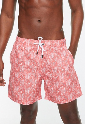 Trendyol pink Printed Swim Shorts AF2D8USE658DE4GS_1