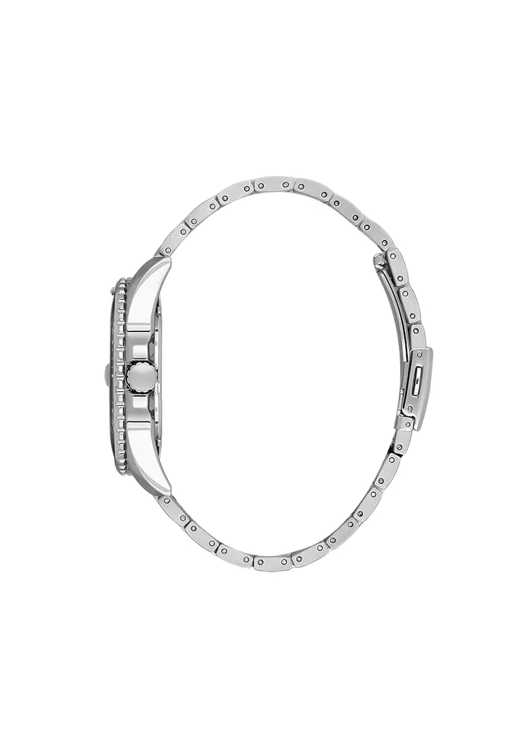 Premium Men's Analog Watch Silver Stainless Steel DK.1.13990-1