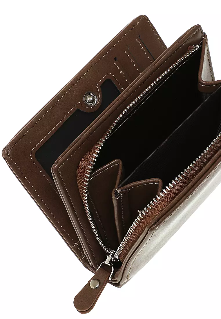 Dompet Mini Pria Wanita Model Lipat Many Slot Material Leather Kulit ORIGINAL