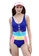 YG Fitness blue Sexy Contrast Color One-Piece Swimsuit 6A2A4USDD153F2GS_1
