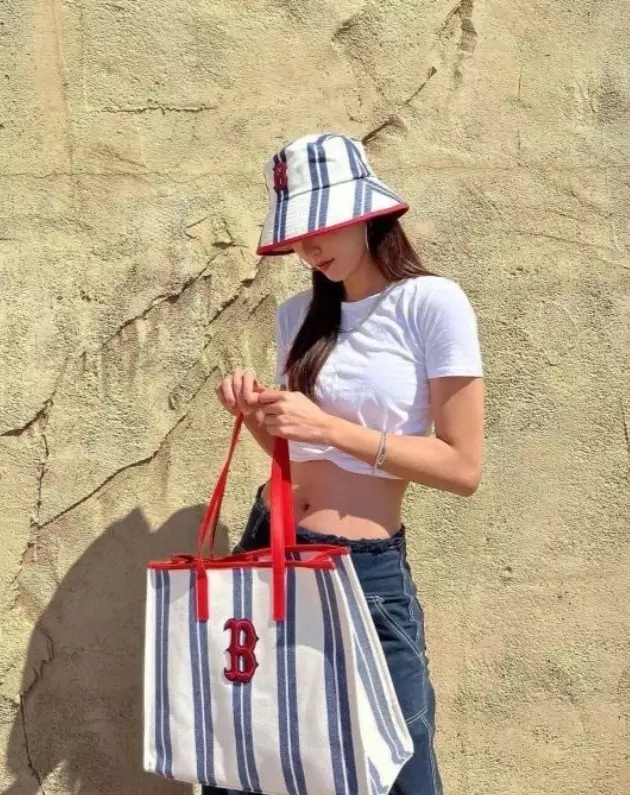 Shopper Bag Stipe Aespa Navy