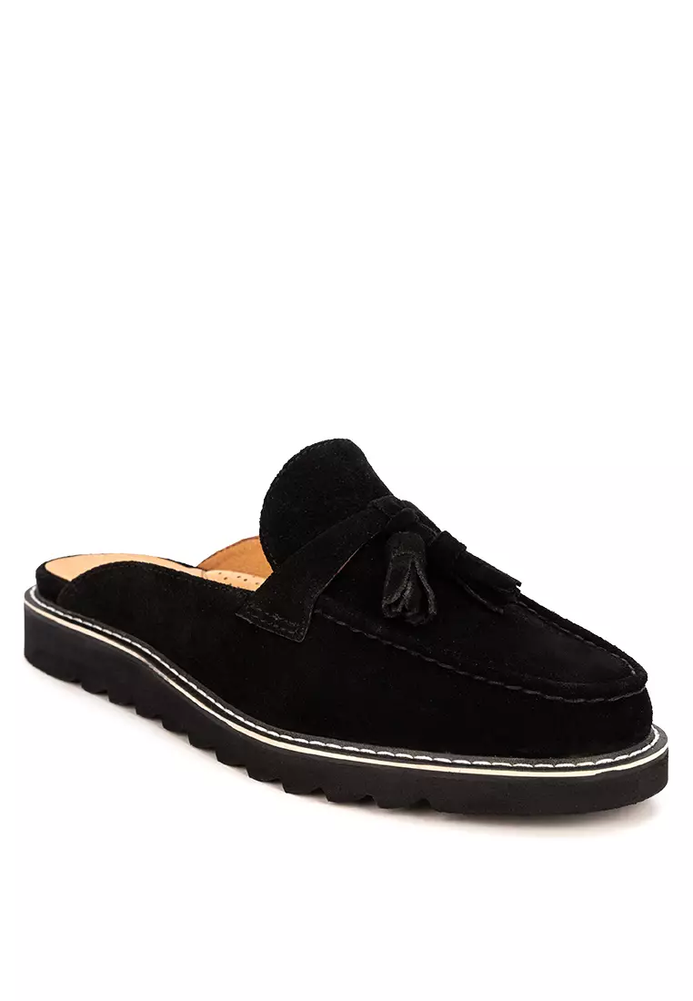 Discount on Bristol Shoes  shoes - SKU: Annika Black Tassled Mule