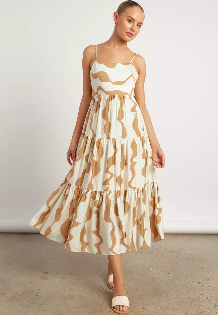 Ribbon Tie Midi Dress