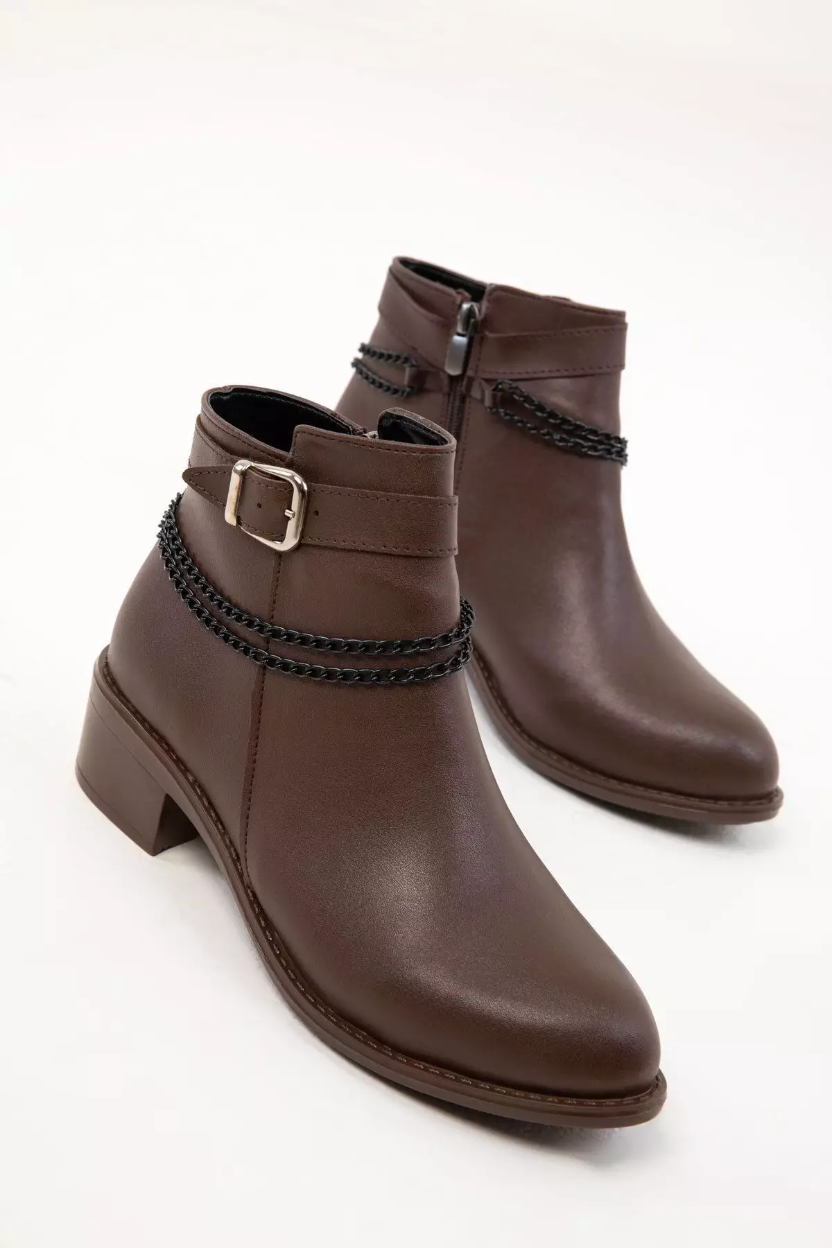 Discount on Soho  shoes - SKU: Buckle Strap Low Heeled Ankle Boots
