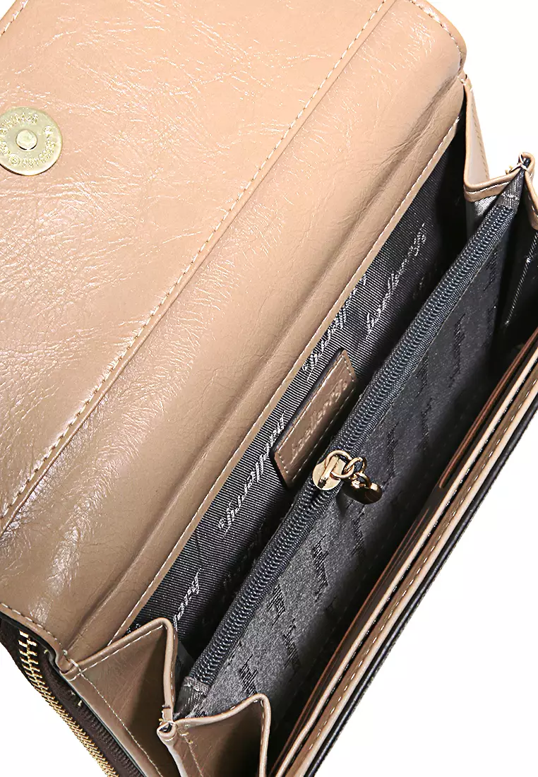 Dompet Wanita Model Panjang Long Wallet With Strap Handle Material Leather ORIGINAL