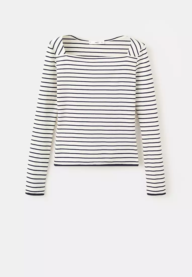 Cotton Boat Neck T-Shirt