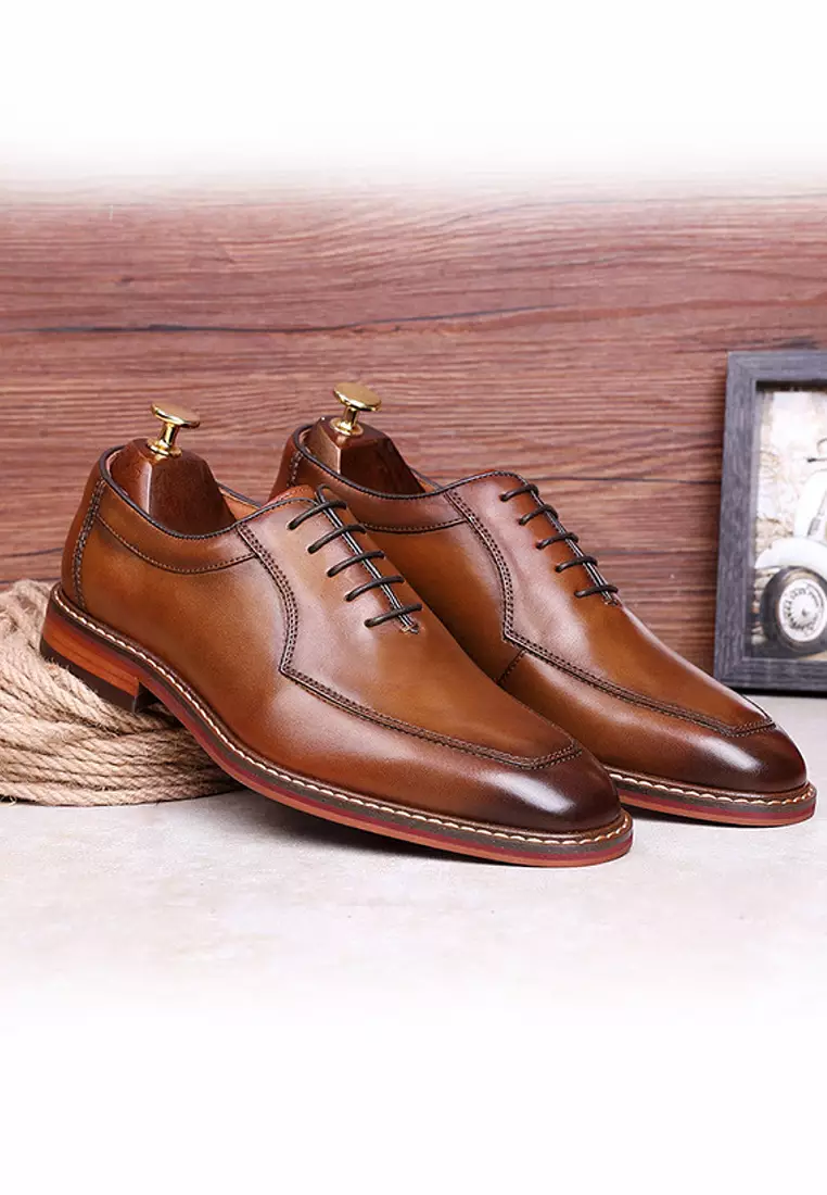 Suede patchwork business Footwear