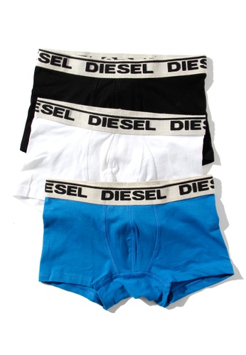 diesel black and white and blue and multi 3-Pack Boxer Shorts ED99DKADA050C0GS_1