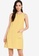 ZALORA WORK yellow Textured Shift Dress 42E70AA45A752CGS_1