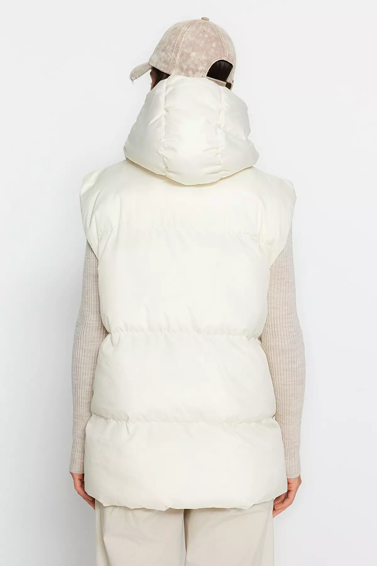 White hooded vest outlet