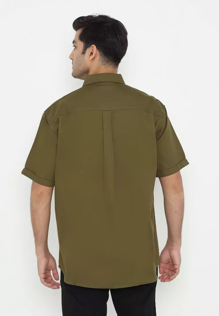 POLICE Kemeja Polos Cotton Regular Fit Pria