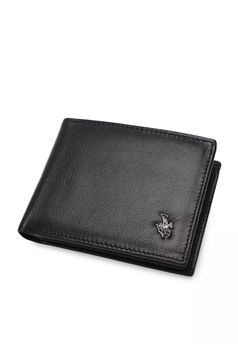 Men's Genuine Leather RFID Blocking Wallet - Black
