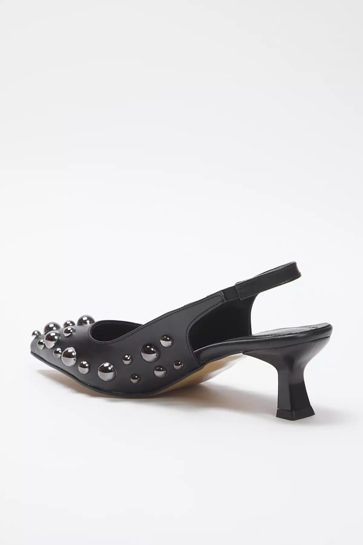 Black Trok Stone Women's Kitten Heels Shoes Takss25To00088