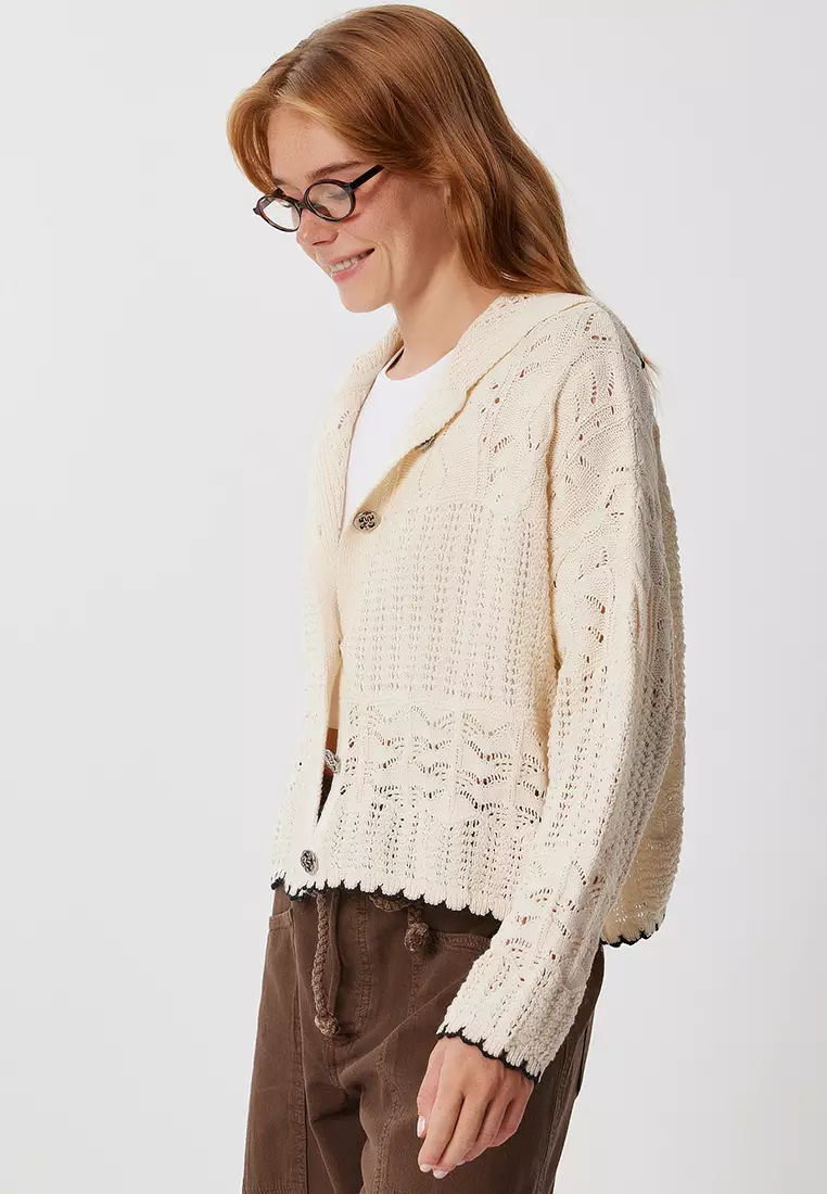 Openwork Knit Cardigan