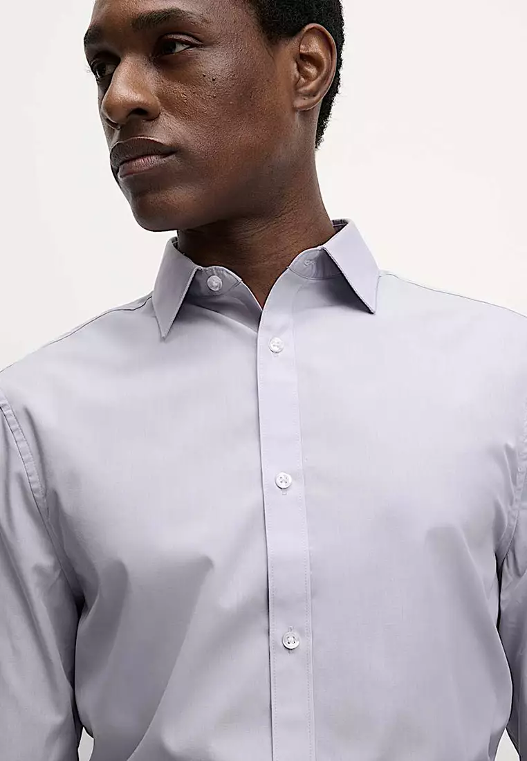 Regular Fit Easy Iron Cotton Blend Shirt