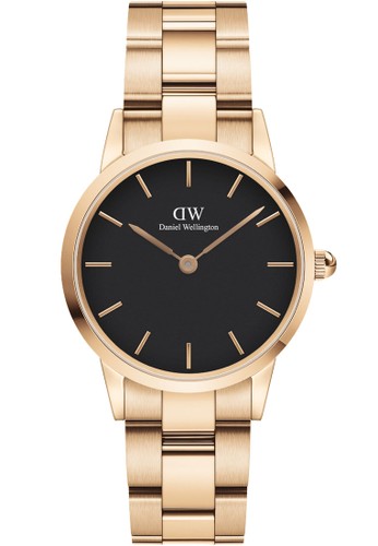 Jual Daniel Wellington Iconic Link 28mm Rose Gold Black Watch Original Zalora Indonesia