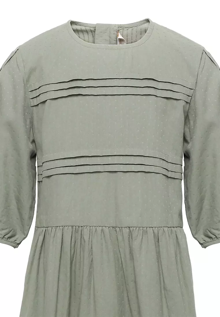 Pito Dito Girl Conclave Dress Pendek Anak Hijau Sage