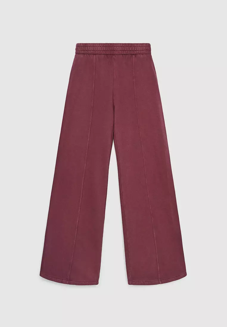 Women's Pintuck Wide-Leg Sweatpants