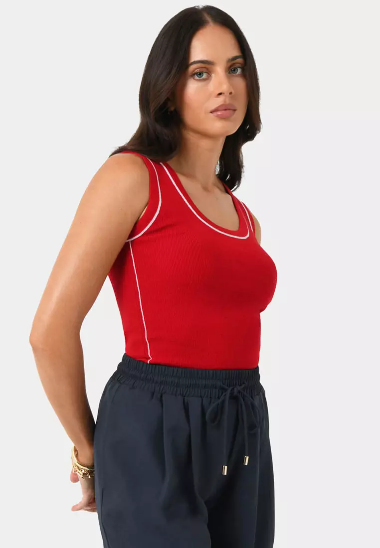 Gloria Contrast Knit Top