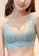 ZITIQUE blue Women's Non-wired 3/4 Cup Collect Accessory Breast Push Up Lace Bra - Blue 80B3BUS5D67CF7GS_2