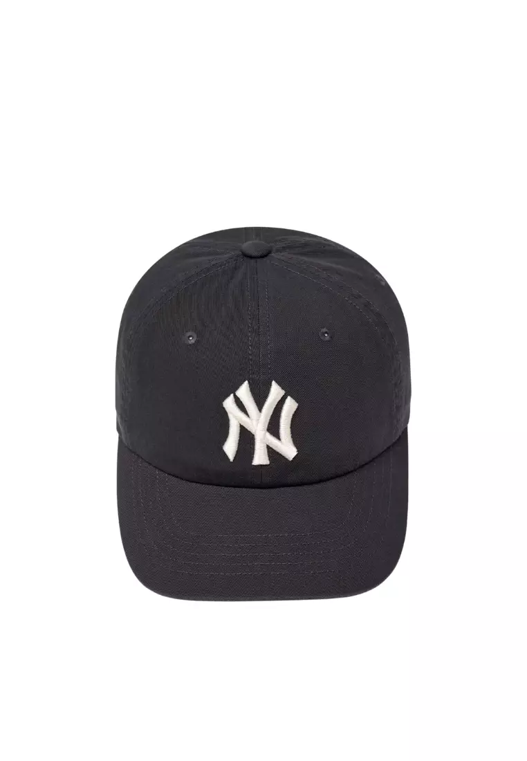◆MLB Korea◆ H fit pigment unstructured ball cap NY Charcoa Jual MLB Korea Vintage Color Washing Unstructured Ballcap