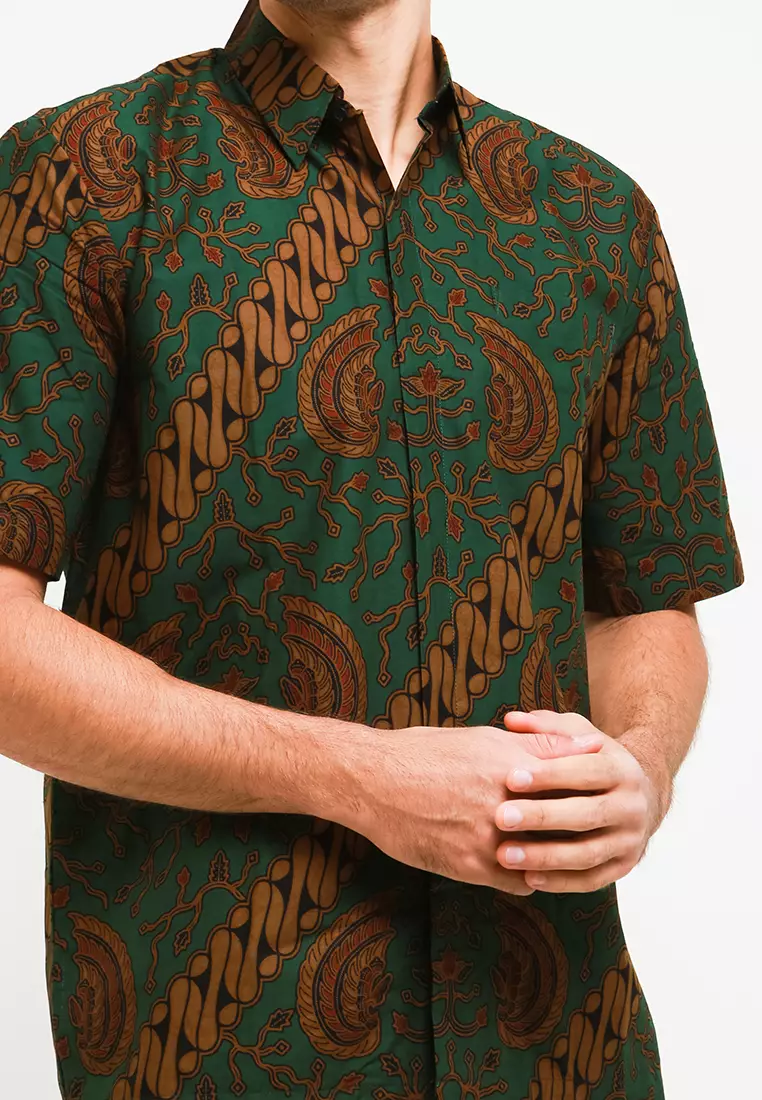 BATIK TALENTA EXCLUSIVE Lengan pendek GREEN A452
