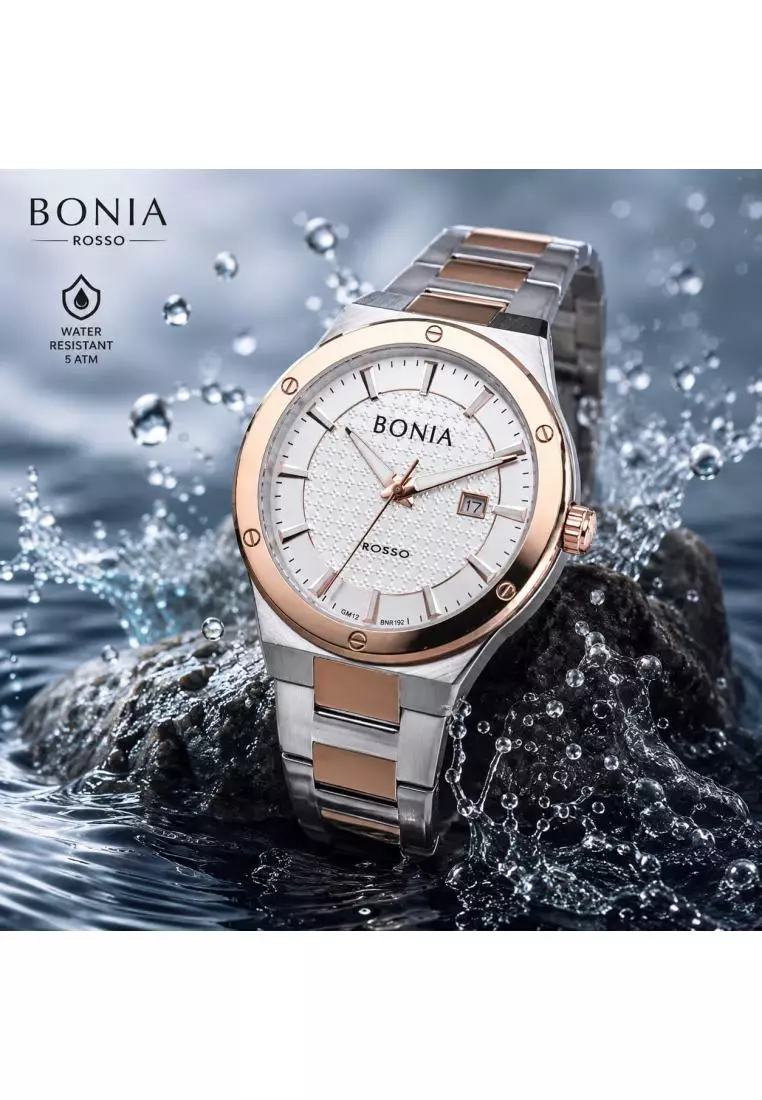 Bonia BNR192-1612 Silver Kombinasi Rosegold Cowok