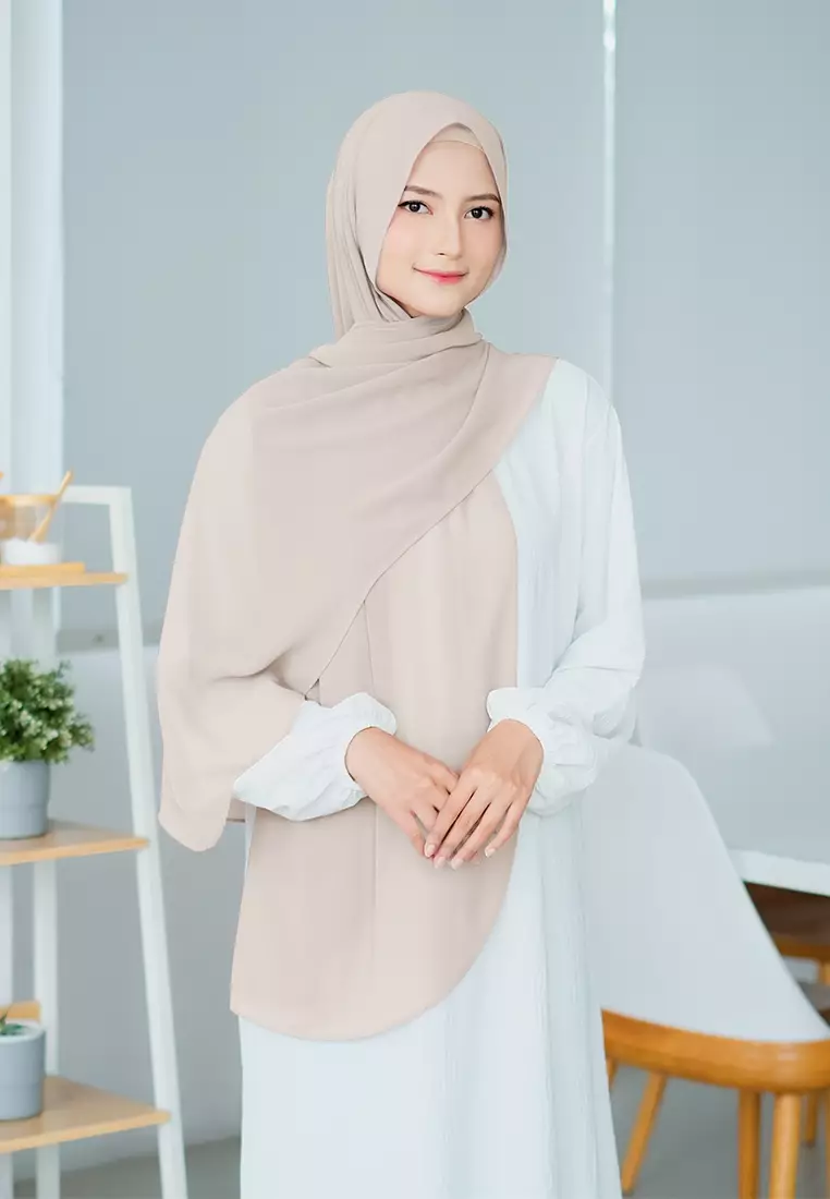 HIJAB INSTAN SAFFA - LIGHT CREAM