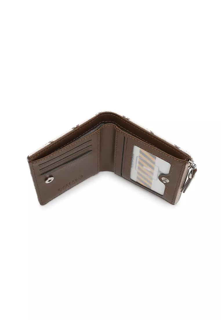 Women's Monogram RFID Blocking Wallet - Brown