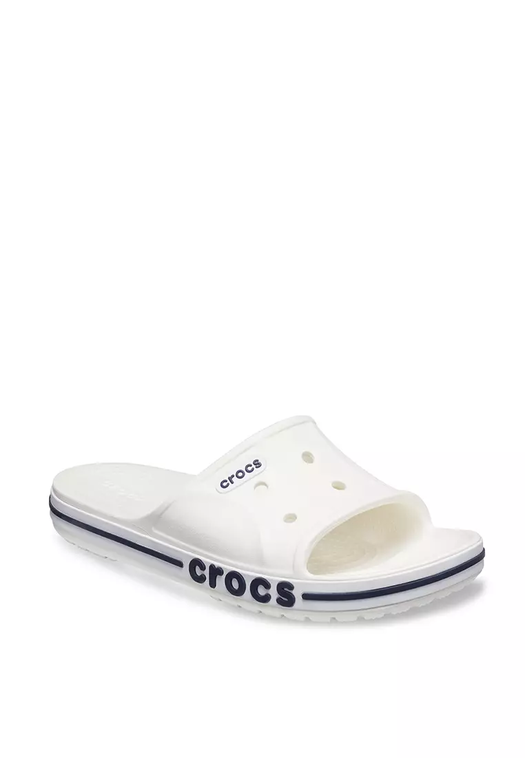 Crocs slides white hot sale