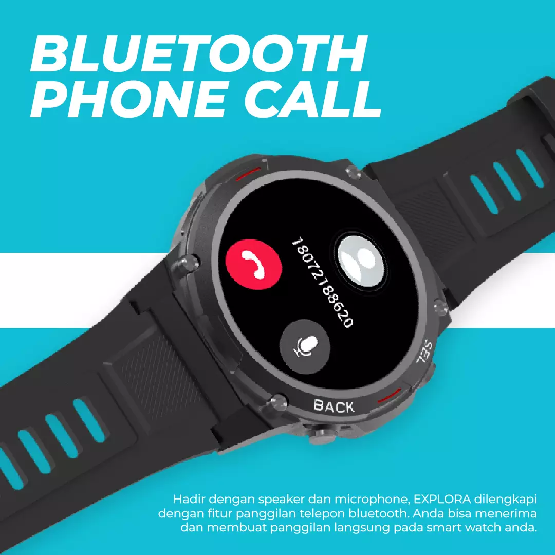 Jam Tangan Digitec Smartwatch EXPLORA Original Garansi Rubber