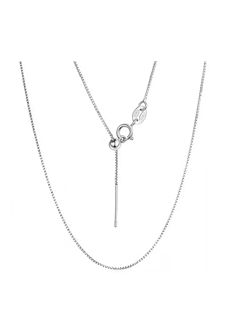 YOUNIQ Ribbon 925 Sterling Pendant with Cubic Zirconia Necklace, Earrings & Bracelet Set (Silver)
