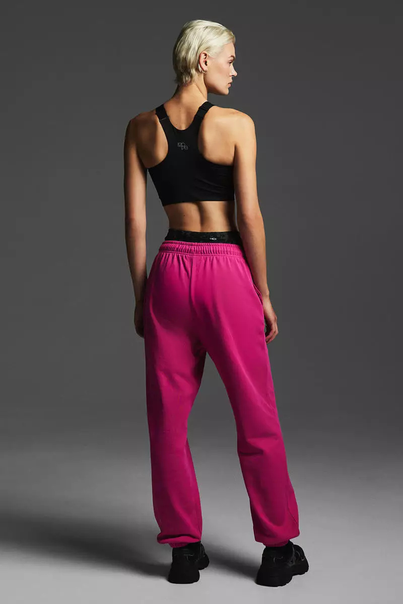 Pink best sale joggers h&m