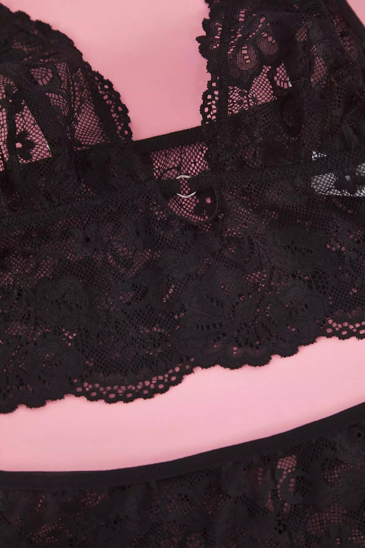 Lace Bustier Bra and Panties Set