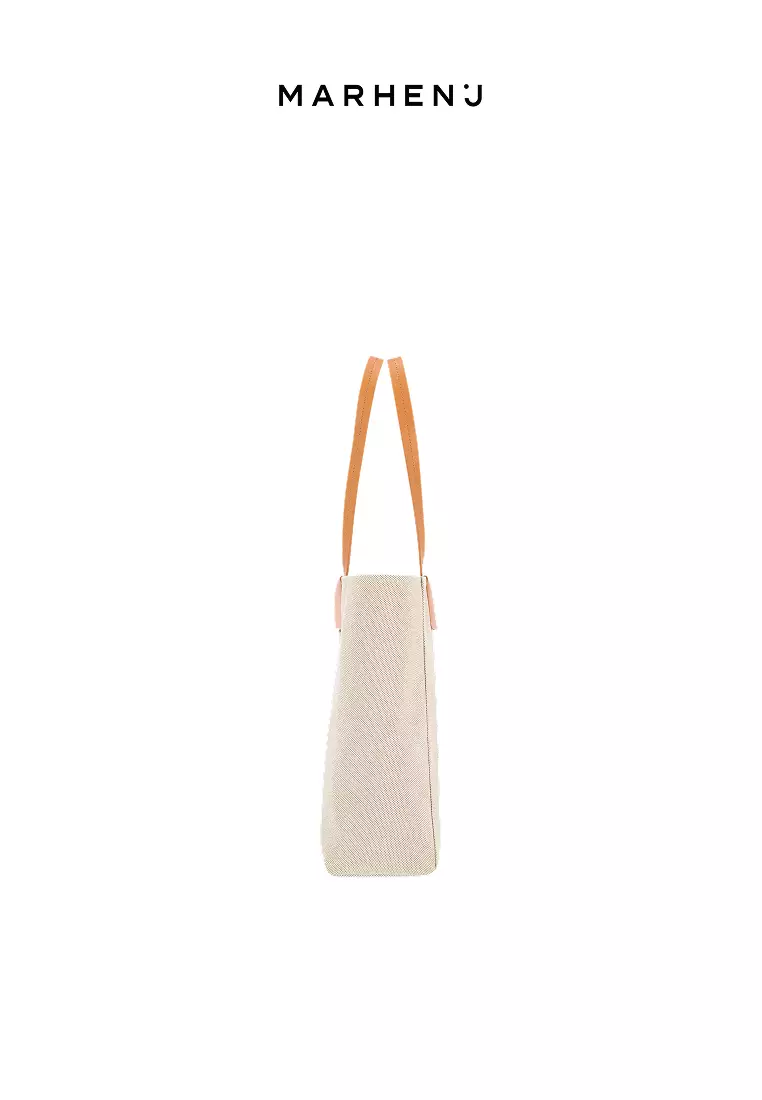 WHEAT Canvas Vegan Leather Crossbody Bag Camel