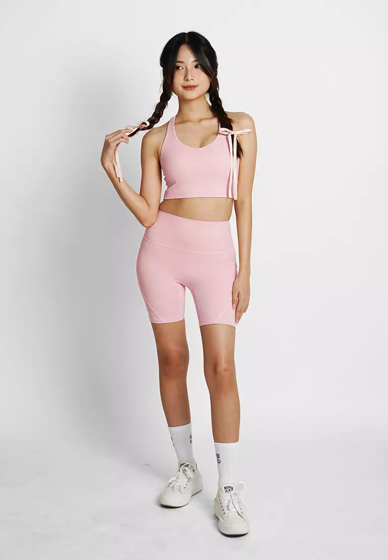 Blush pink biker shorts discount