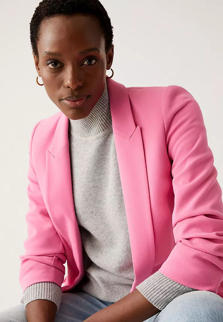 Marks and spencer pink on sale blazer