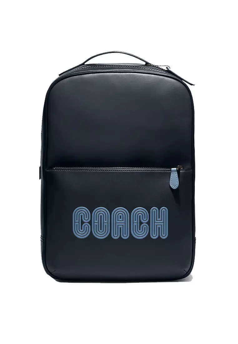 All black coach backpack discount