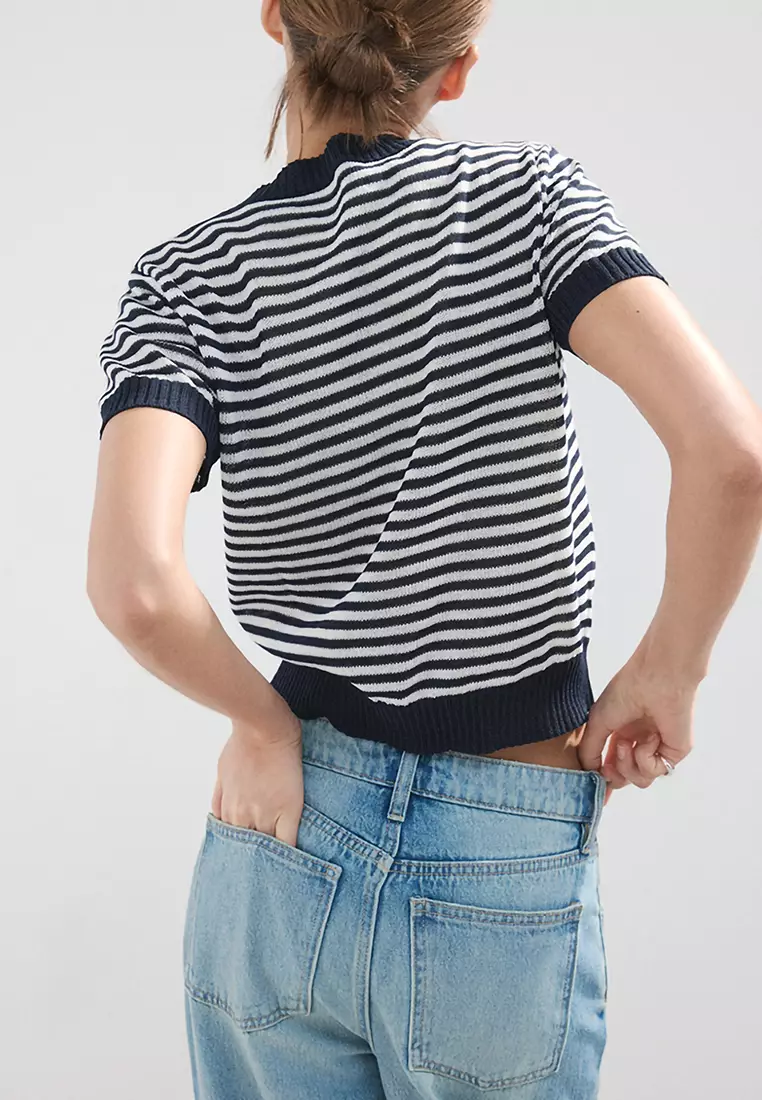 Crop Striped Sweater