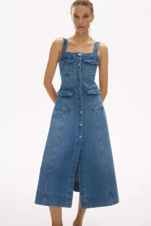 zalora denim dress Ladies Jeans Ladies Buy ORIGIN BY ZALORA Blue Organic Cotton Pinafore Dress Dresses short sleeve denim midi dress 21 Stunning Bridesmaid Dress KBR-NotGameDay Size:XXXS(6/12mos)